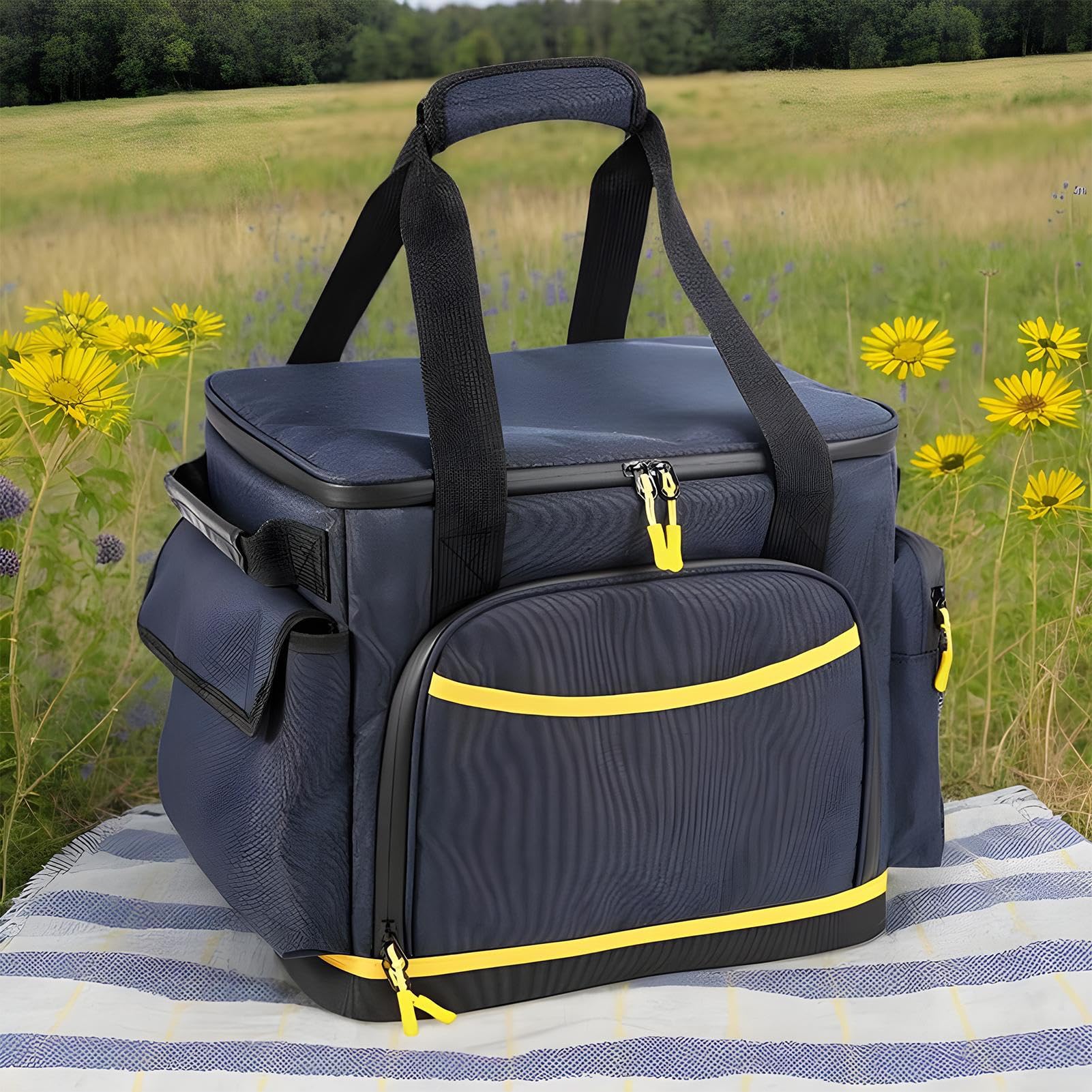 Organizer Cavi Di Ricarica Da Viaggio Custodia Multitasca Anti-E Antiurto | Porta Cavi Di Ricarica Portatile Borsa In Tessuto Oxford Con Tasche Multiple Portaoggetti Per Viaggi All'aperto