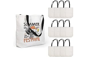 AGH Sublimation Tote Bags Blanks Bulk, Polyester Tote Bag for Sublimation