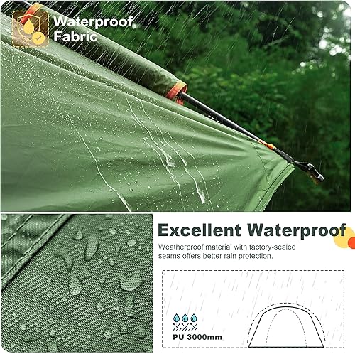 Miniatura 4 de Tienda de campaña SUV para camping, impermeable PU3000mm espacioso diseño de doble capa para 5-8 personas, incluye lluvia y bolsa de almacenamiento,