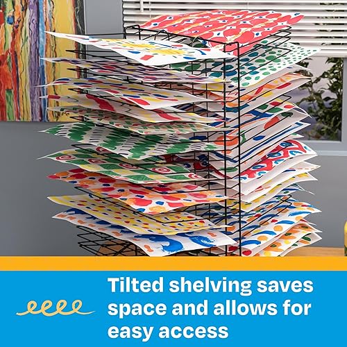 Miniatura 2 de Bastidor de sobremesa de alambre de acero doble cara Sax 216782 - 17 x 20 x 30 pulgadas color negro