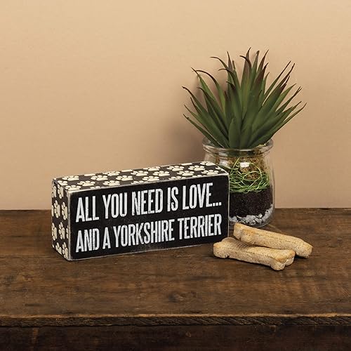 Miniatura 2 de Primitives by Kathy 24982 Cartel de caja recortada con estampado de patas, 2.5 x 6 pulgadas, Yorkshire