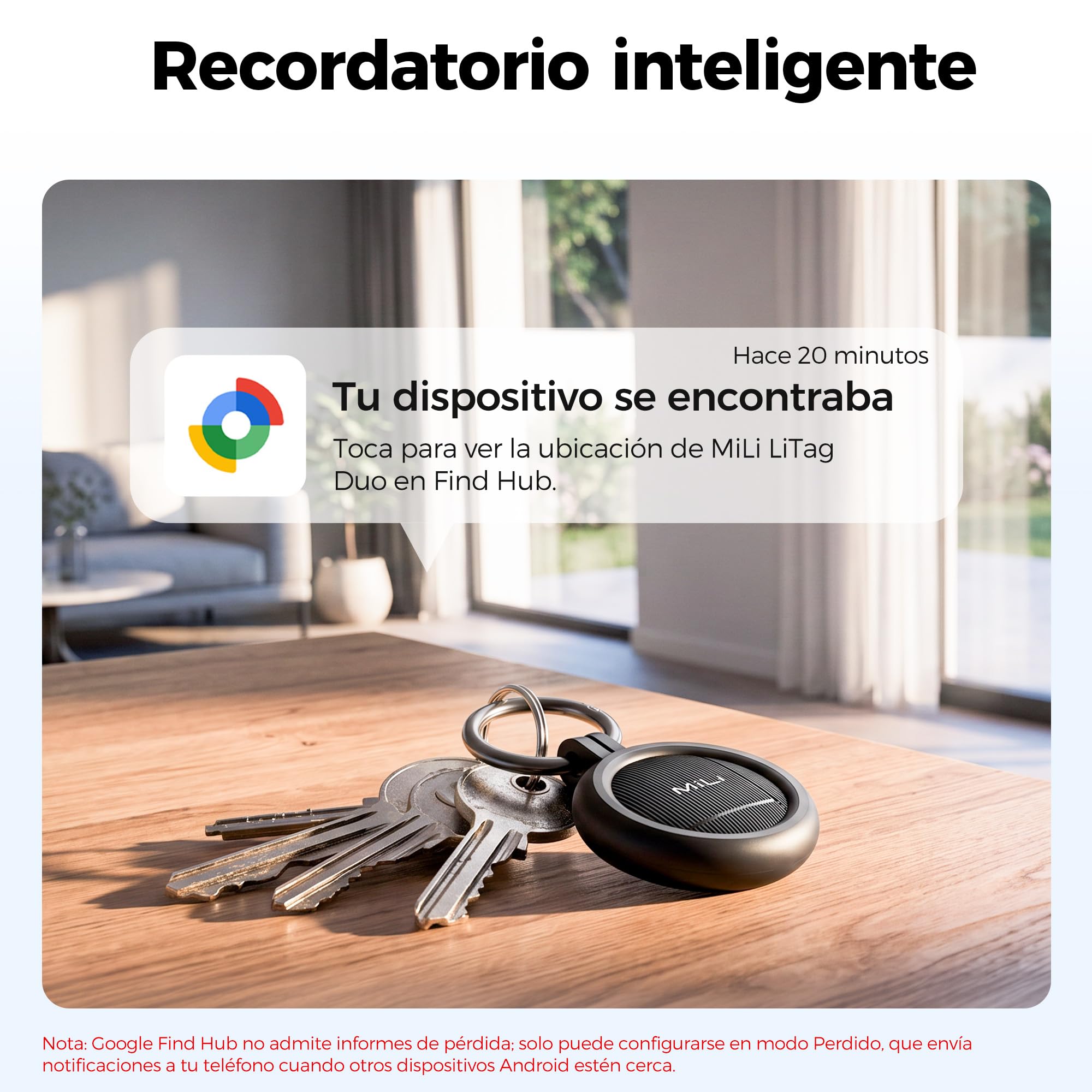 MiLi LiTag Duo Smart Tracker para iOS y Android, localizador de Llaves Compatible con Apple “Buscar” o Android “Localizador”, Pila CR2032, para Llaves, Cartera y Equipaje, Negro, Pack de 4