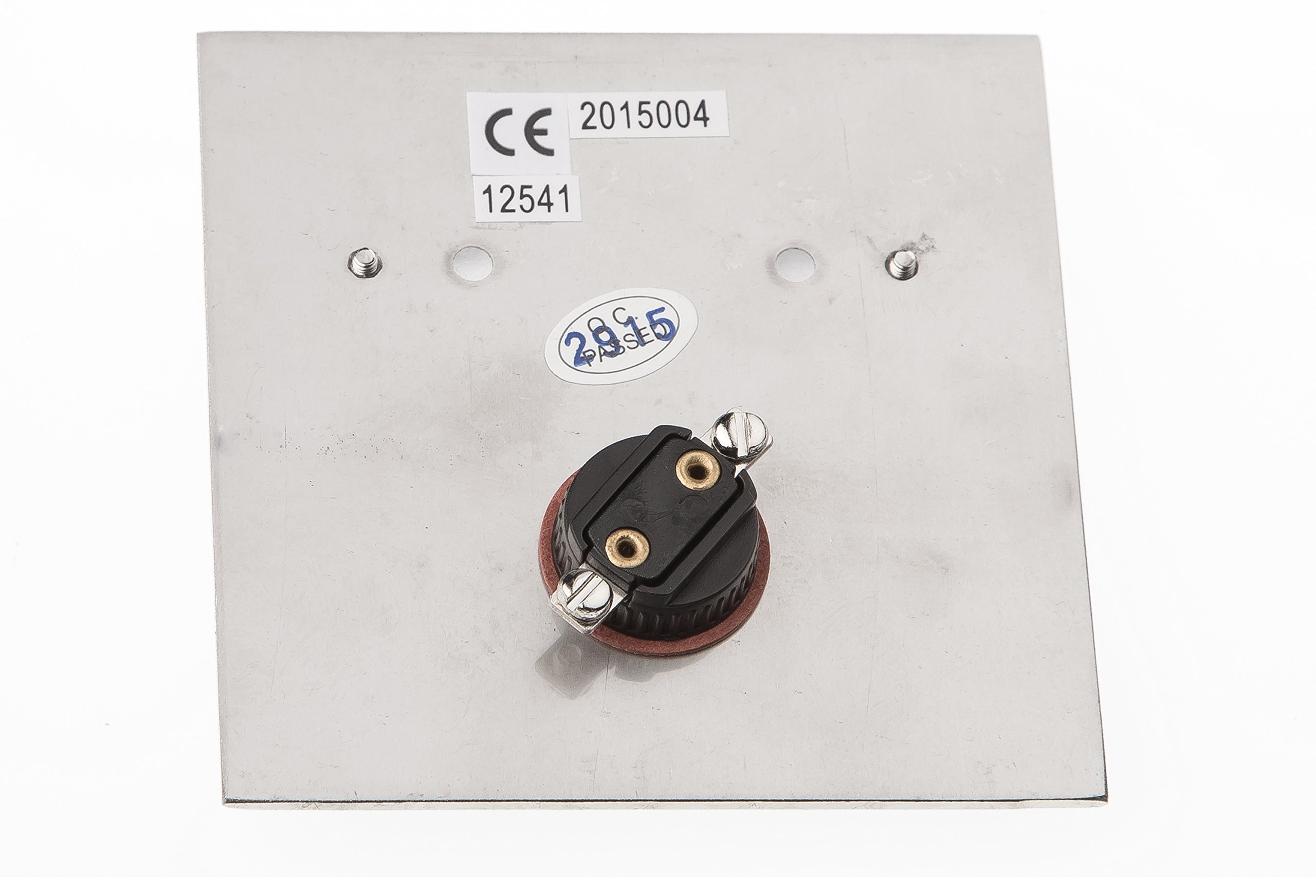 HUBER bouton de sonnette en métal - bouton de sonnette avec plaque signalétique - bouton de sonnette I en laiton chromé - bouton-poussoir