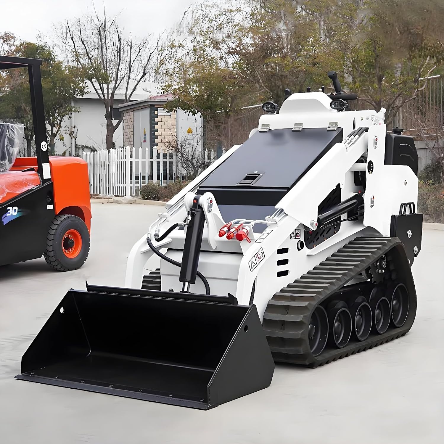 Mini Skid Steer Loader with Zero-Turn Steering, Compact Loader Built for Tight Spaces, Backyard Projects, Landscaping Tasks and Efficient Operation in Residential and Small Jobsite Environments