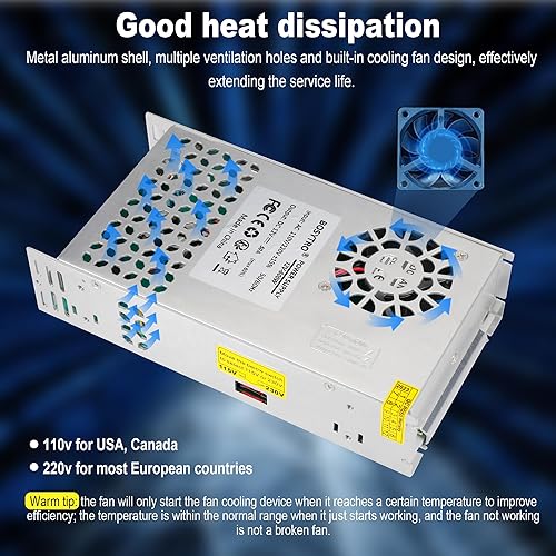 Vista 27 de DC 12V 83.3A 1000W Fuente de alimentación conmutada SMPS AC 110V/220V-DC 12V Adaptador de transformador, para señales publicitarias, sistema de 12