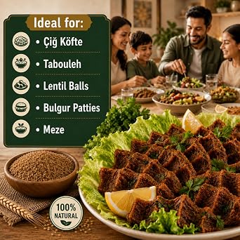 Reis Brown Extra Fine Bulgur Wheat, Cereal Bag for Salad & Tabouleh, 2.2lbs