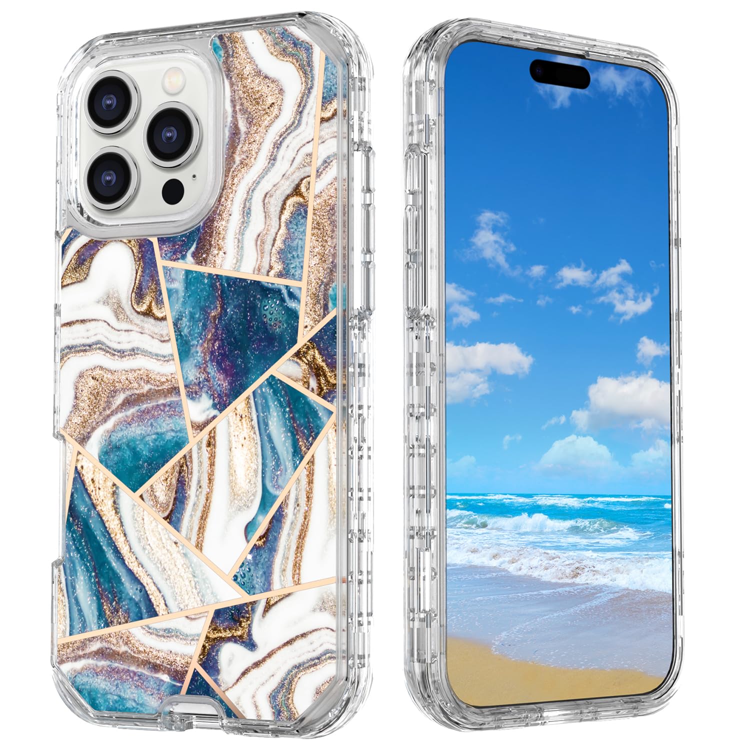 Coque marbrée iPhone 6 Plus chic pour le bureau et les sorties - 7