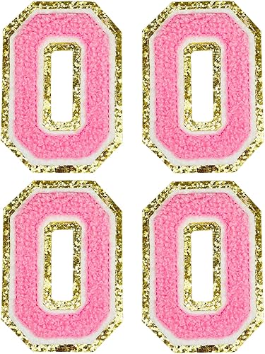 Miniatura 242 de Jongdari Letras termo-adhesivas de felpilla para ropa, parches de letras del alfabeto con brillantina para coser, con adhesivo planchado, 4