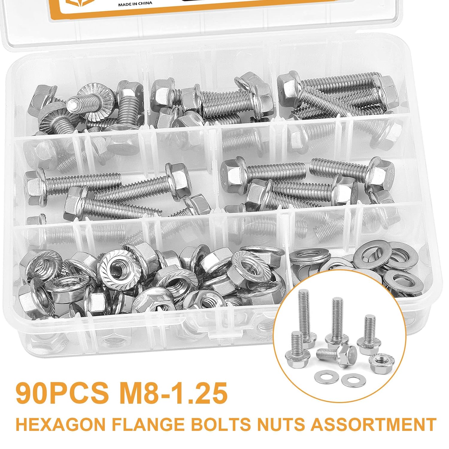M6 Flange Hexagon Screws Serrated Flange Nuts and M8 Flange Hexagon Screws Serrated Flange Nuts
