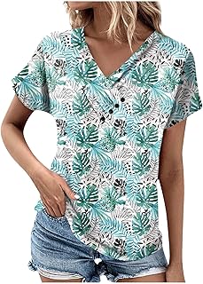 Long Tops to Wear with Leggings Baggy Sexy Short Sleeve V-Neck Jumper Blouse Baggy Baggy Oversized Floral Print Long Boho T-Shirt Baggy Vintage Office Tops Sexy Tops for Women