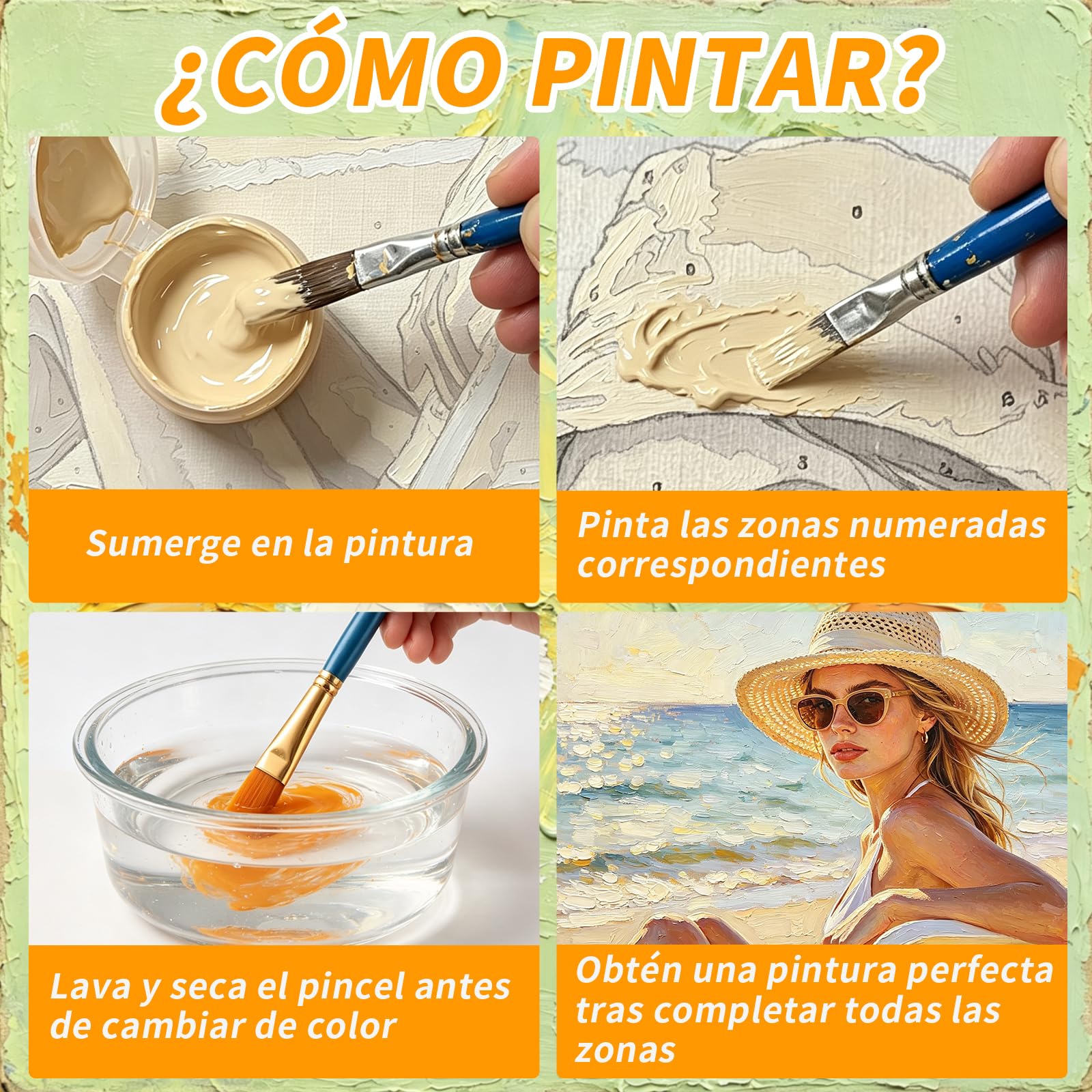 YUYUGO Pintar por Numeros Personalizado para Adultos y Principiantes