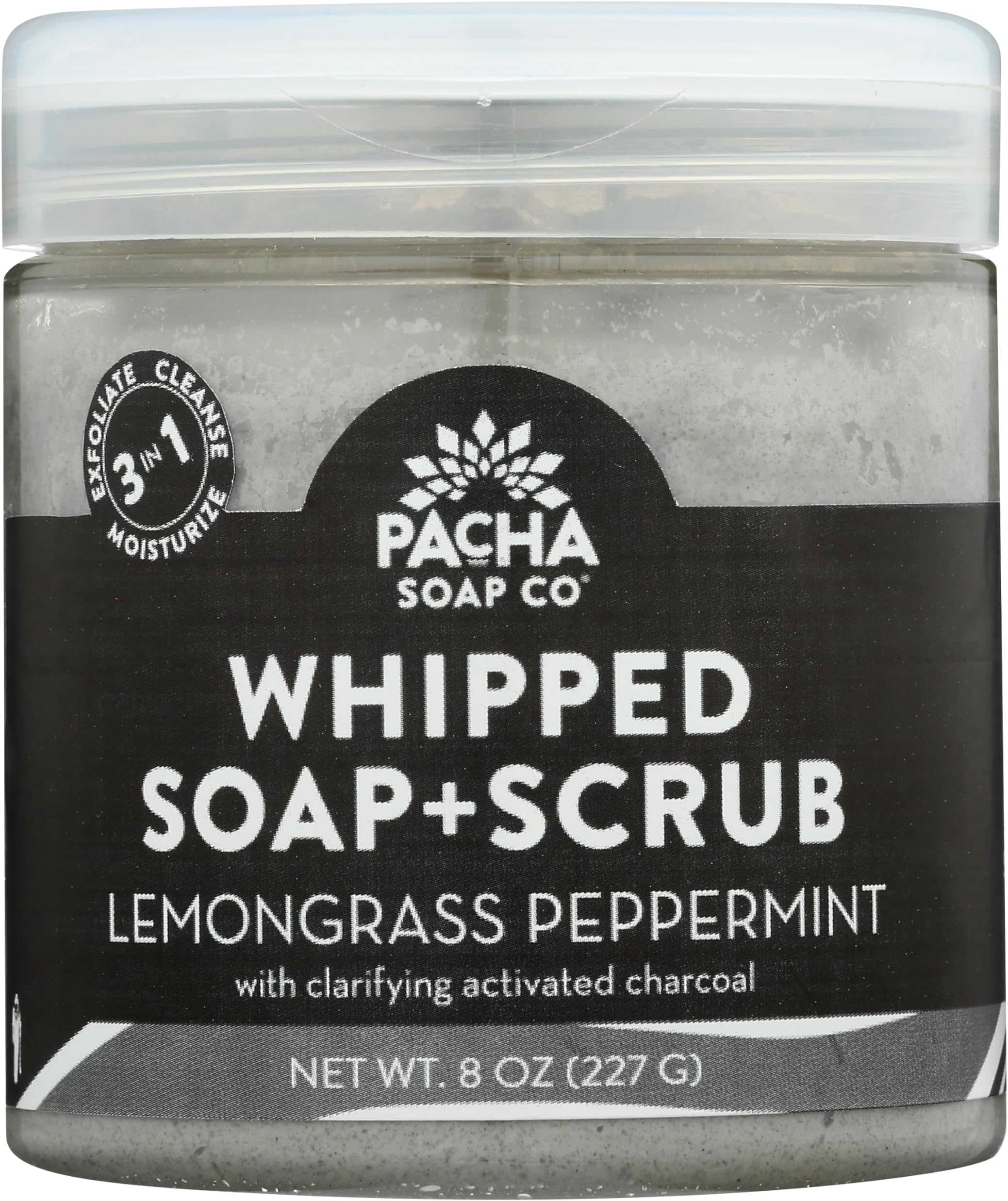 Pacha Soap Lemongrass Peppermint Whipped Soap Scrub, 8 Oz