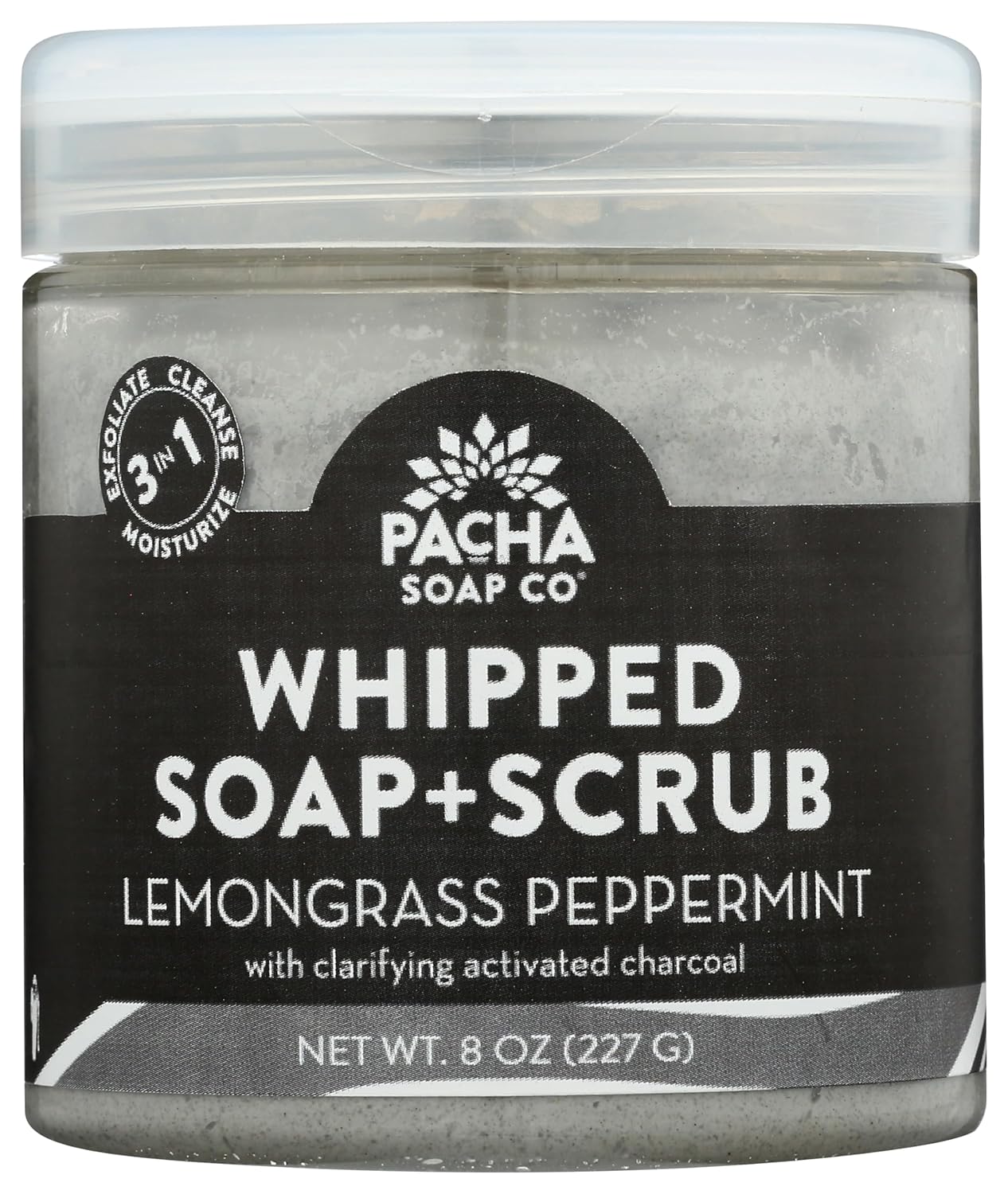 Pacha Soap Lemongrass Peppermint Whipped Soap Scrub, 8 Oz