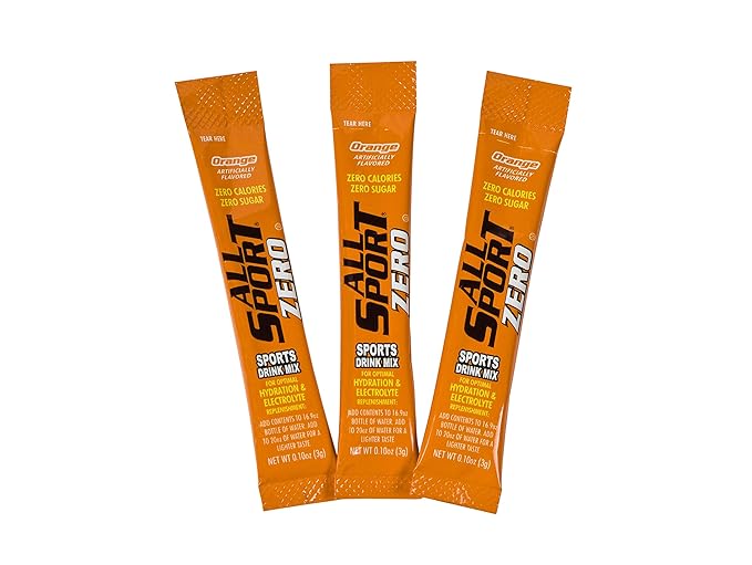 Amazon Com All Sport Powder Hydration Stick Performance Electrolyte Drink Mix Sugar Free 2x Potassium Orange 50 Count Everything Else
