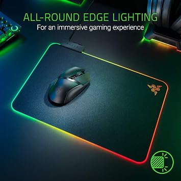 Razer Firefly V2 - Game mouse pad (gaming mouse pad with microstructured surface, cable mount and RGB lighting) Black