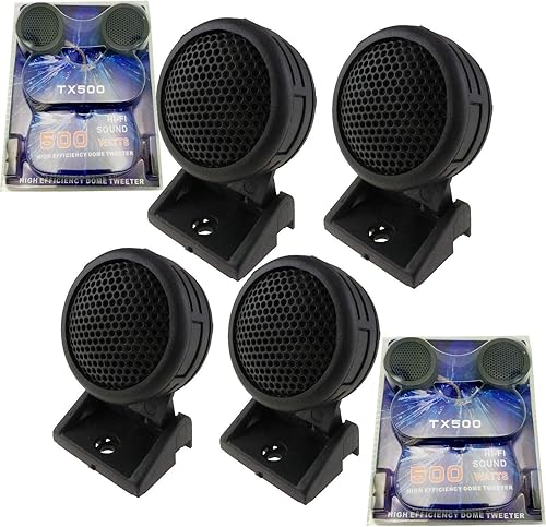 Miniatura 2 de 5 pares de 500 vatios Super Car Audio Dome Tweeters 2500W potencia máxima total