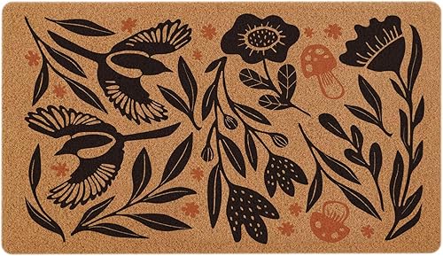 Miniatura 11 de Tapete bohemio para puerta de entrada, estilo retro, floral, para exteriores, antideslizante, para puerta trasera, porche, decoración del hogar (17