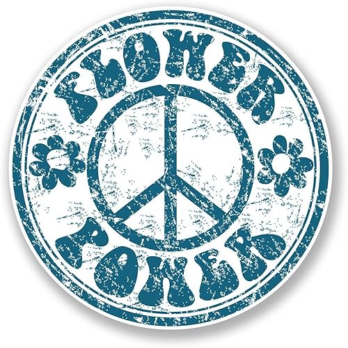 Calcomanía de vinilo con símbolo de paz de viaje de 5 pulgadas