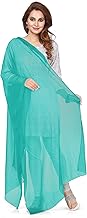 Women's Pure Soft 100% Chiffon Plain Casual Dupatta - 2.5mtr | Lightweight for Everyday Styling | Perfect for Festivals, Parties, Traditional & Contemporary Outfits (Sea Green)