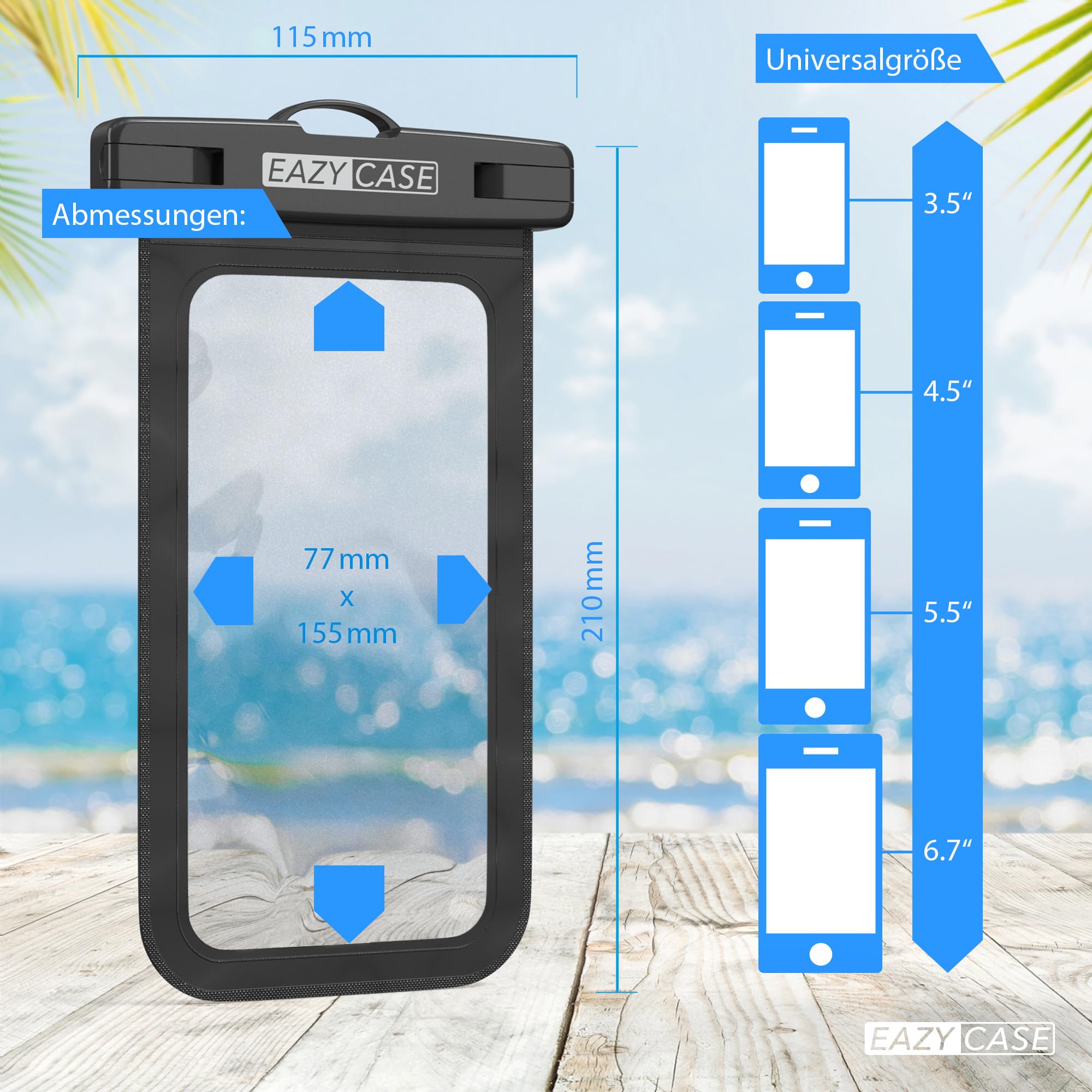 Étui Étanche Pour Téléphone Portable, Lot De 2 Étuis Étanches Avec