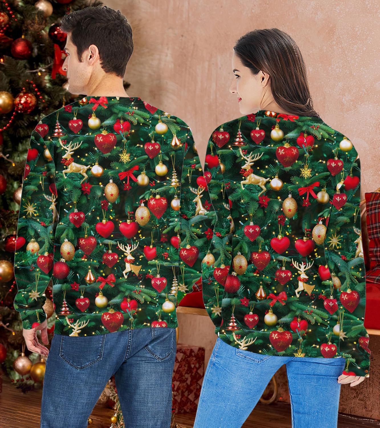 RAISEVERN Christmas Sweatshirt for Men Women Funny Pullover Xmas Top - Image 3