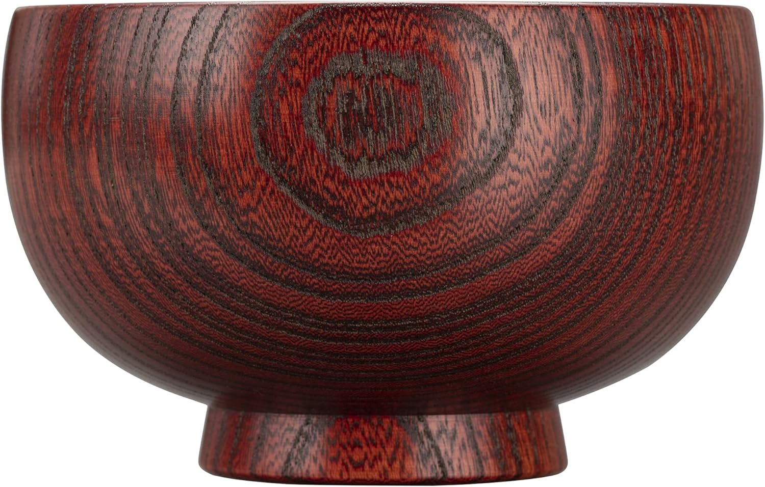 Yamanaka Lacquerware Shirasagi Woodworking Soup Bowl, Shirasagi Bowl, M, Approx. 4.3 inches (11 cm), Keyaki, Lacquered Red, Made in Japan
