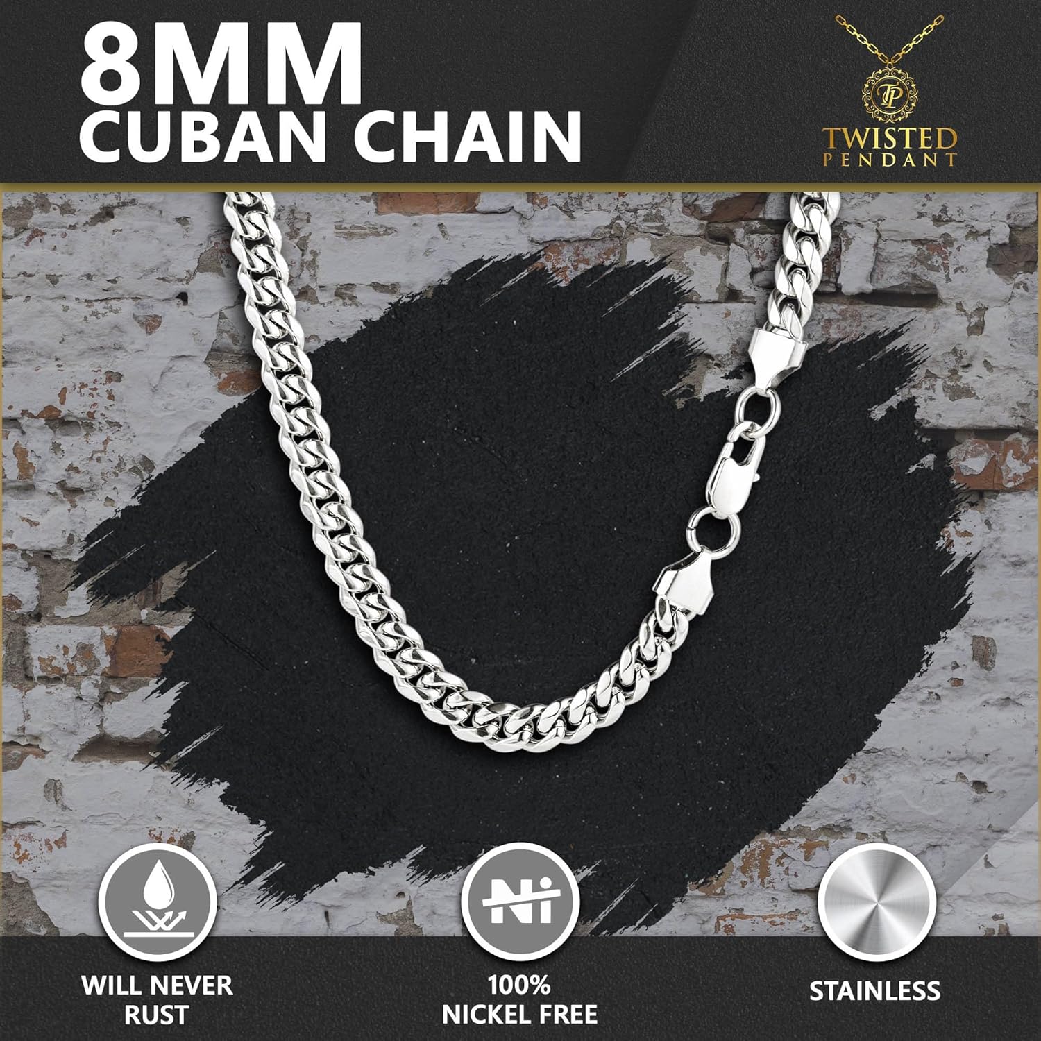 WEDDINEN Cross Necklace for Men Boys, Stainless Steel Layered Cross Pendant Cuban/Figaro Chains Christmas Jewelry Gifts - Image 4