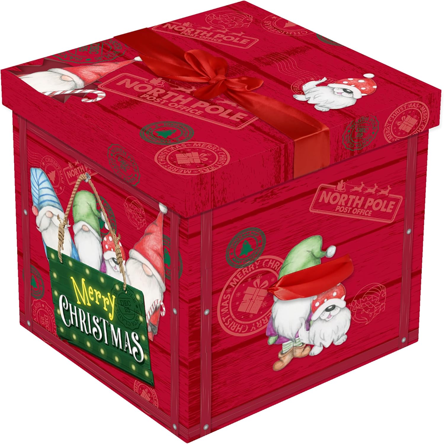 Eurowrap Merry Christmas Gonk Gift Box Square Shape Gift Set Keepsake