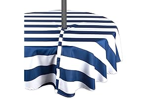 DII Cabana Stripe Outdoor Round Tablecloth: Perfect for Your Alfresco Dining