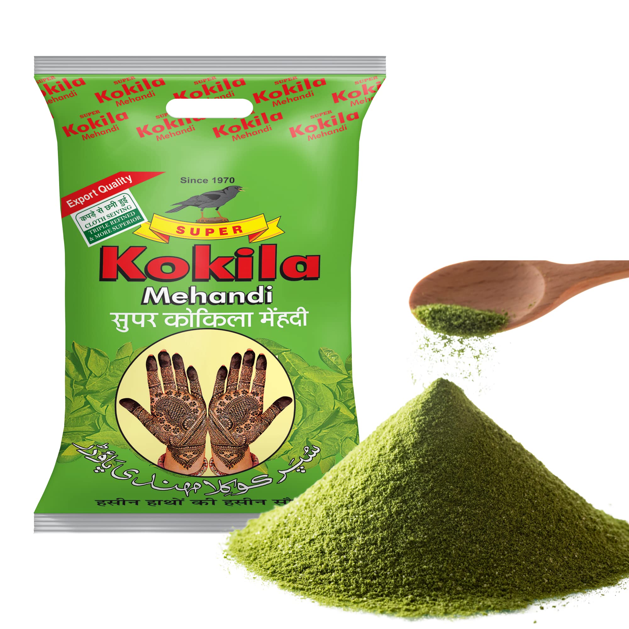 Kokila 100% Organic Natural conditioning Henna/Mehandi Powder, No chemicals, Combat Dandruff - 400gm-image-6