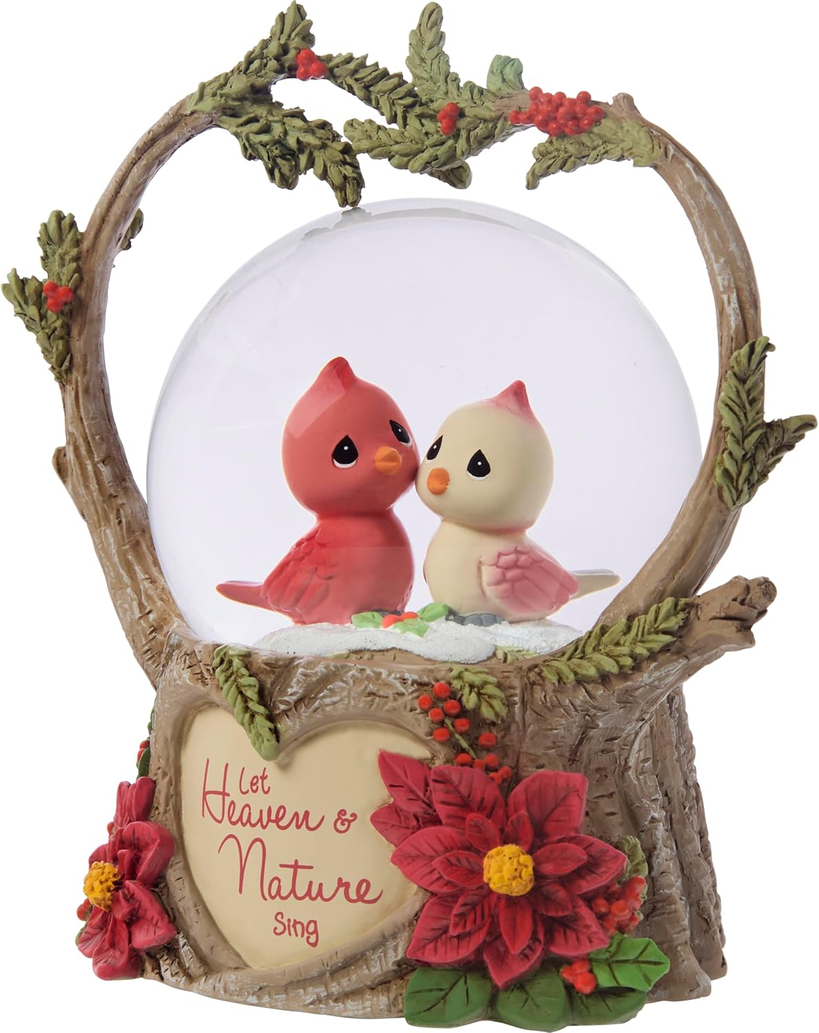 Precious Moments “Let Heaven and Nature Sing” Hand-Painted Resin/Glass Musical Snow Globe – 251105