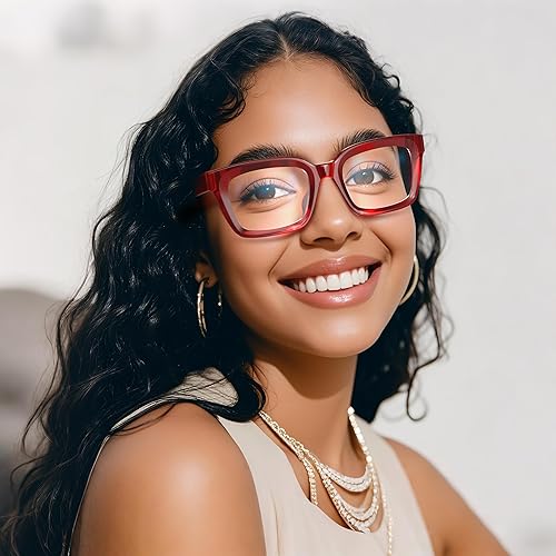 Miniatura 2 de VISOONE MONTANA - Lentes cuadrados gruesos con bloqueo de luz azul con antideslumbramiento para mujeres trabajadoras y hombres