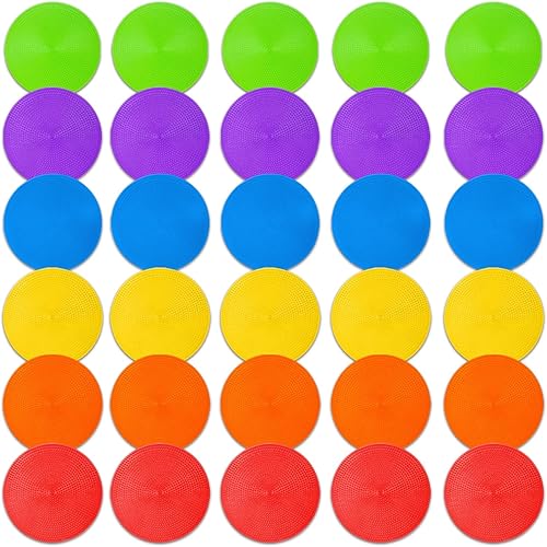 Miniatura 8 de PIKZH Marcadores de punto de polietileno de 9 pulgadas, de goma antideslizante, marcadores de entrenamiento de agilidad, puntos de piso, conos de