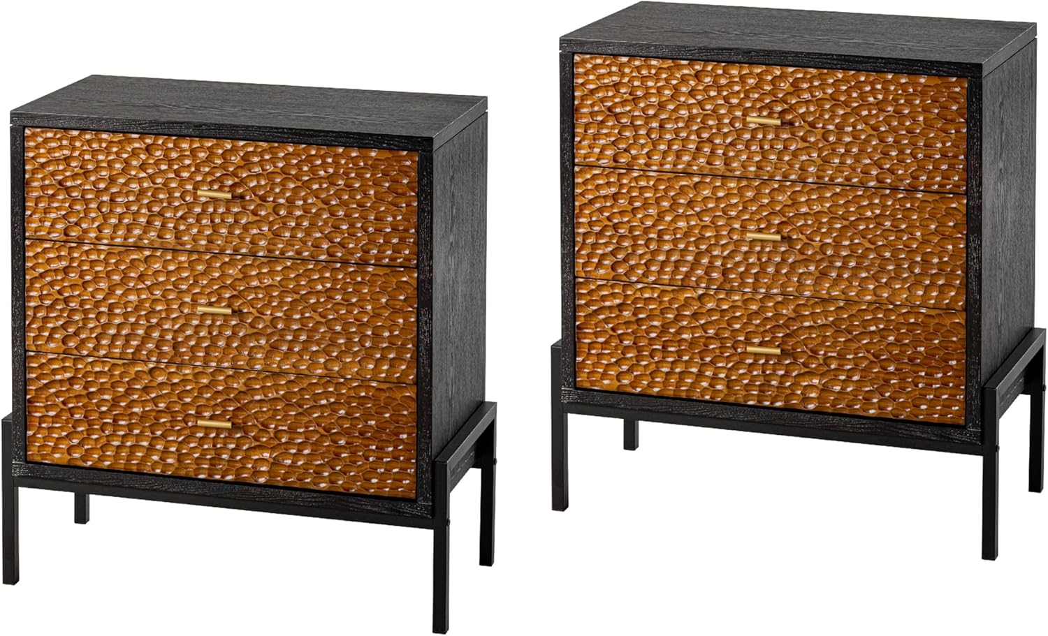 COZAYH Farmhouse 3Drawer FullyAssembled Dresser Set of 2
