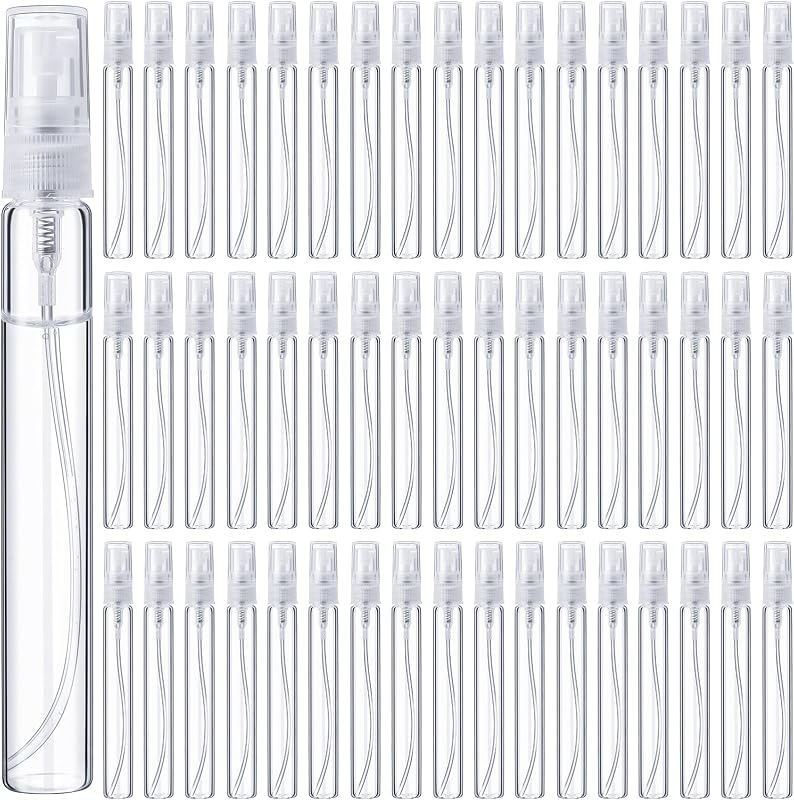 Tanlade Frascos Spray Recarregáveis de Vidro Transparente, 10 mL, Pacote com 300