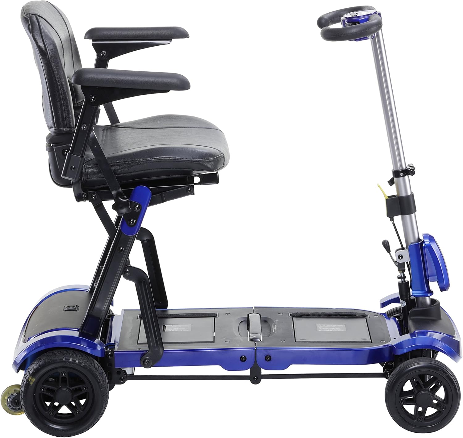 Drive Medical Zoome Flex Ultra Compact Folding Travel 4 Wheel Scooter, Blue : Health & Household