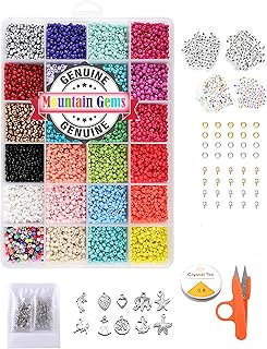 مجموعة صنع المجوهرات من ماونتن جيم مع مجموعة متنوعة من الخرز والأدوات
