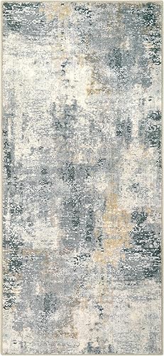 Miniatura 50 de Morebes Alfombra de cocina lavable abstracta de 2 x 3 pulgadas, colorida alfombra de baño pequeña, antideslizante, suave, alfombra