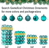 Vista 96 de Bolas de Navidad grandes de bronce de 3.2 pulgadas, adornos de decoración de árbol de Navidad, bolas colgantes inastillables para cumpleaños