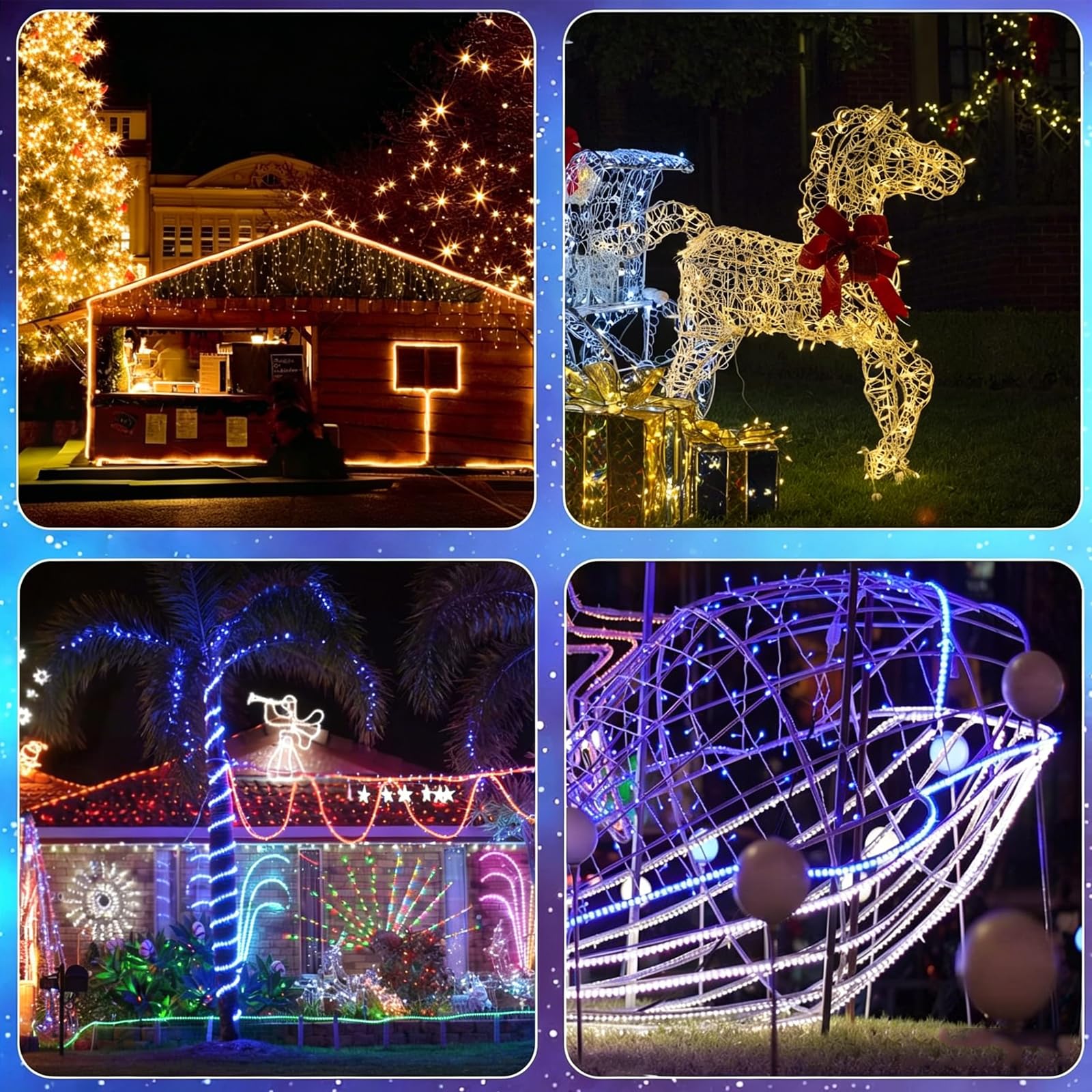 Afirst Guirlande lumineuse solaire d'extérieur étanche à distance, minuterie et plusieurs modes d'éclairage, 200 LED, pour Noël, jardin, terrasse