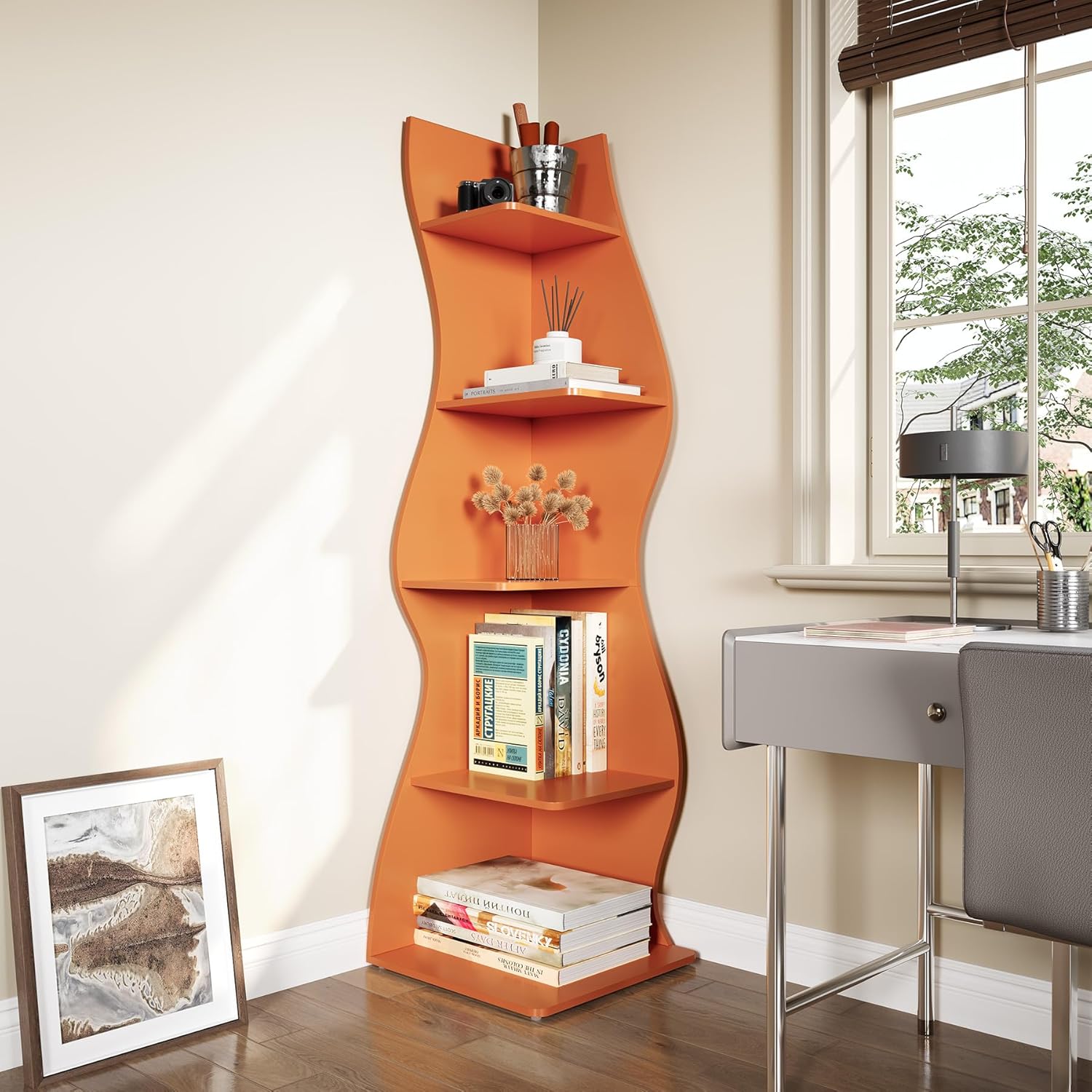 Little Tree 5-Tier Corner Shelf for Small Spaces