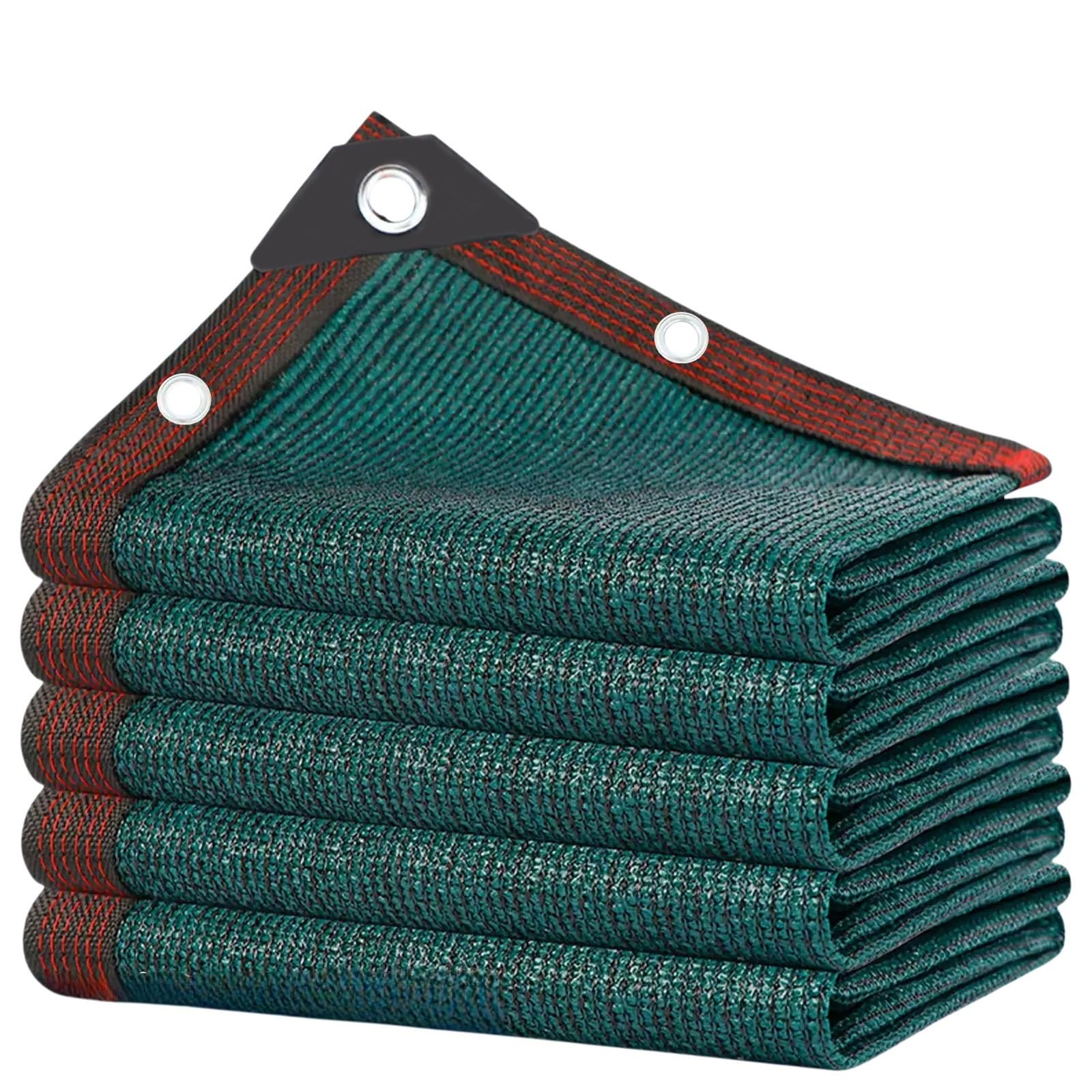 Rete Ombreggiante Verde 96% con Occhielli,Telo Ombreggiante Traspirante Hdpe Panno Vele Parasole per Giardino/Pergola/Piante Da Patio
