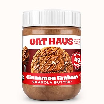 Oat Haus Cinnamon Graham Original Granola Butter | Peanut-free, Almond Tree-Nut Free, School-Safe Top 8 Allergen Free | Sunflower Seed & Cookie Butter Alternative | 12 oz 1 Jar