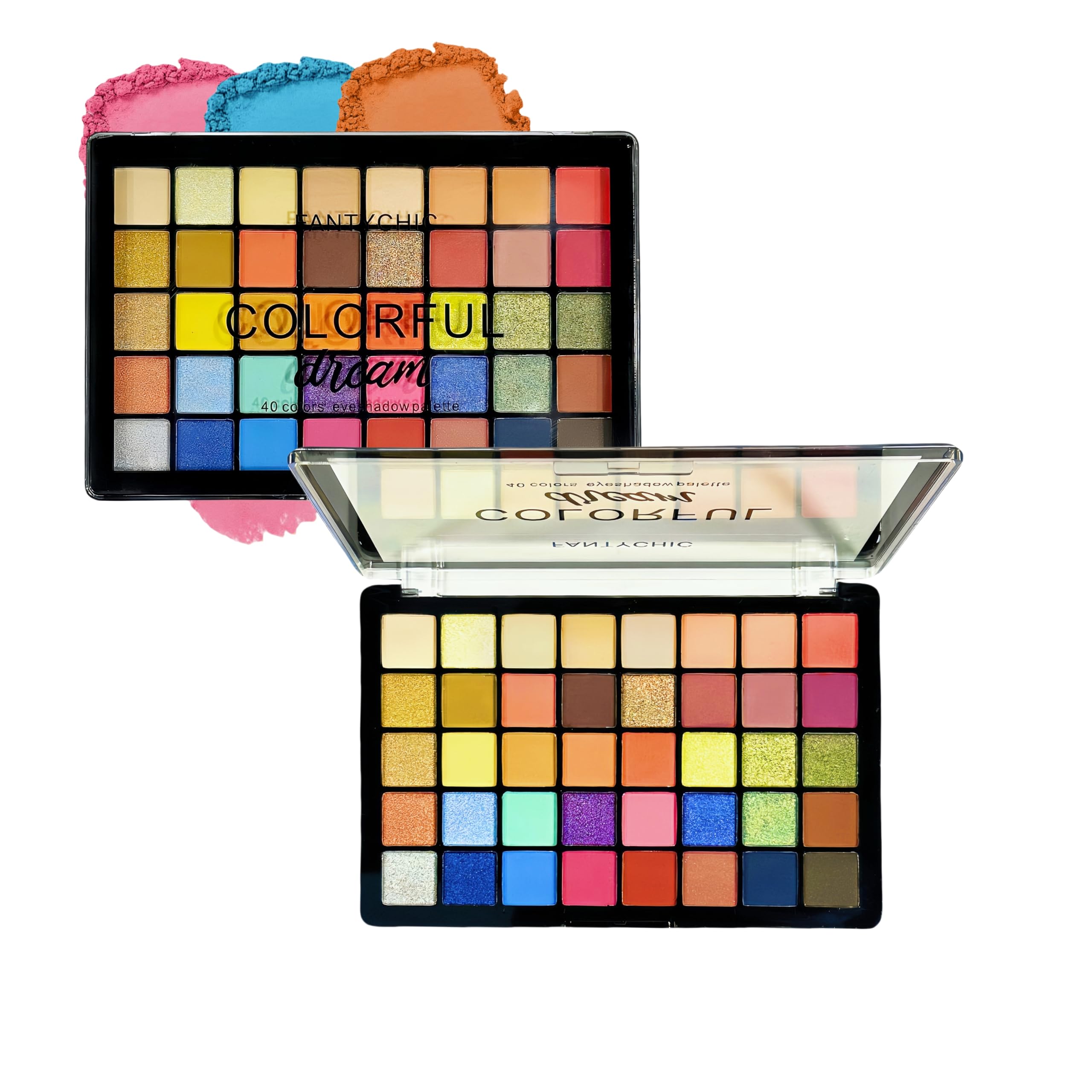 40Colors Highly Pigmented Eye Makeup Palette, Multi-Color Eyeshadow Palette,Matte Shimmer Metallic Eyeshadow Pallet,Eye Shadows Cosmetics Gift Kit