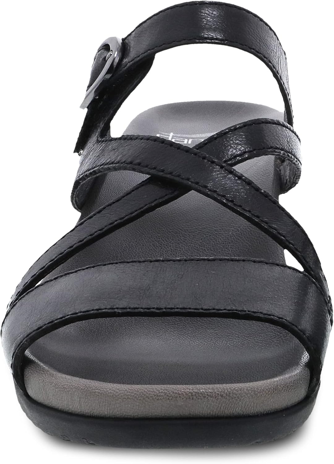 Ana Wedge Sandal for Women – Cushioned, Contoured Footbed for All-Day Comfort and Support – Adjustable Hook & Loop Strap with Buckle Detail – Lightweight Rubber Outsole