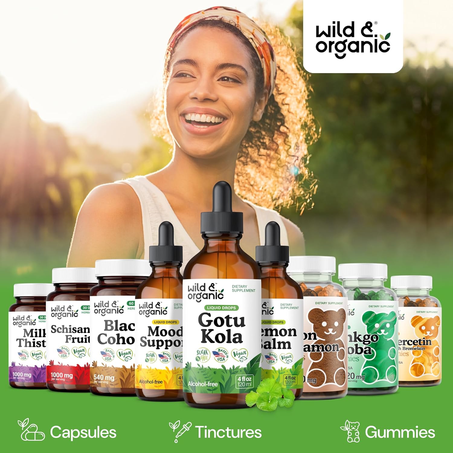 Wild & Organic Gotu Kola Extract Drops - Brain Support with Centella Asiatica Extract - Liquid Gotu Kola Supplement for Focus - Vegan, Sugar & Alcohol-Free Herb Tincture - 4 fl oz - Image 5