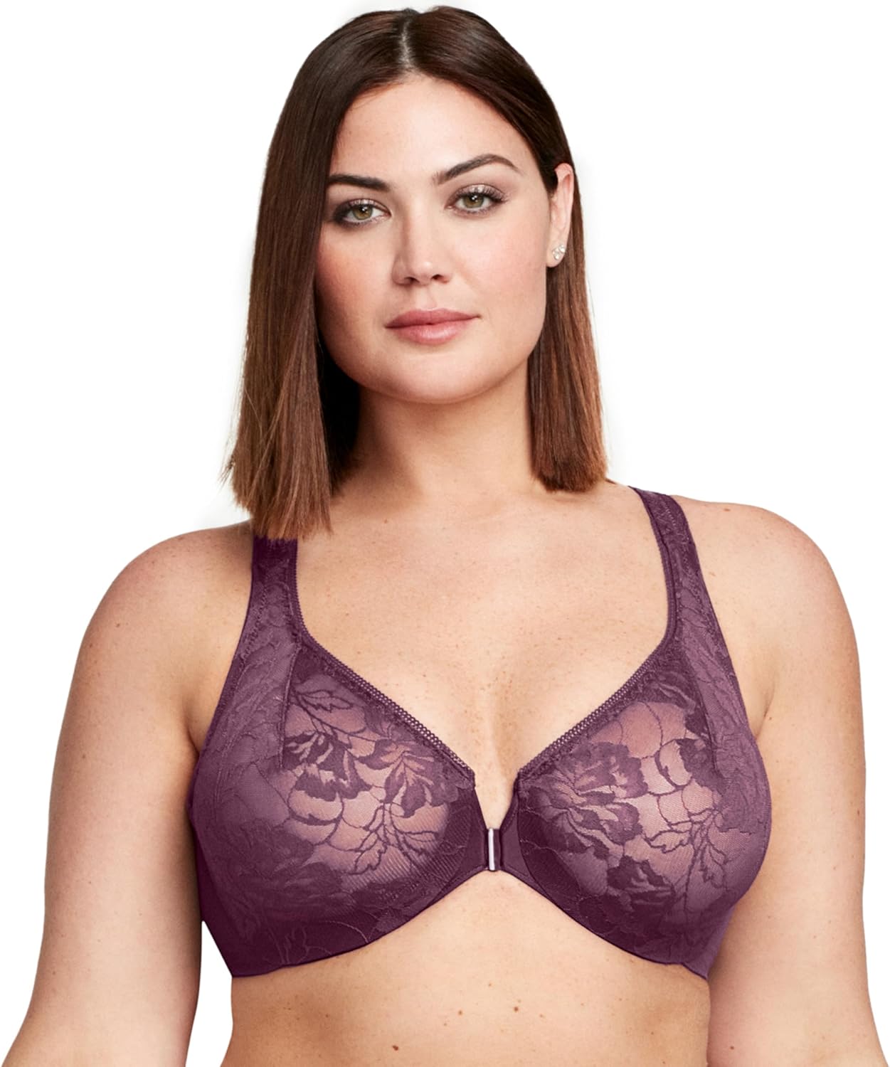 Glamorise Womens Lacey T-Back Wonderwire Bra Underwire #9246 - Image 7