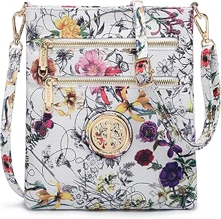 Dasein Women Small Crossbody Bag Lightweight Shoulder Purses Multi Zipper Pockets Phone Purse Handbag