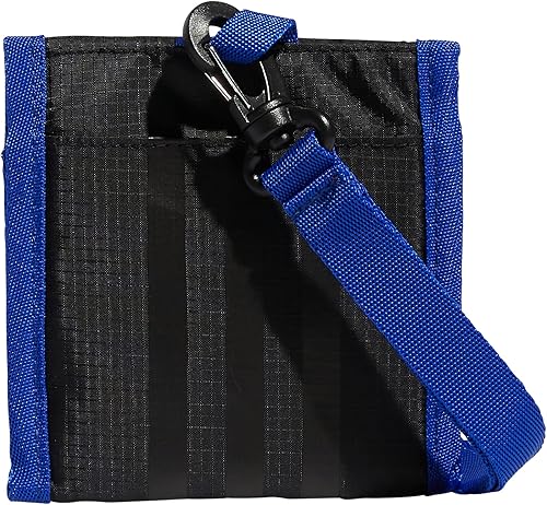 Miniatura 5 de adidas Originals Cartera de viaje con bolsillo para el cuello con cordón desmontable, negroazul lúcidorosa haz, talla única, NegroAzul LucidoRosa