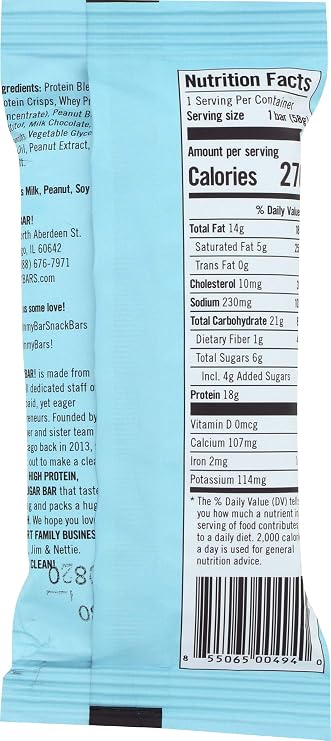 Jimmy Bar Bar Protein Chocolate Peanut Butter Cup, 2.05 OZ